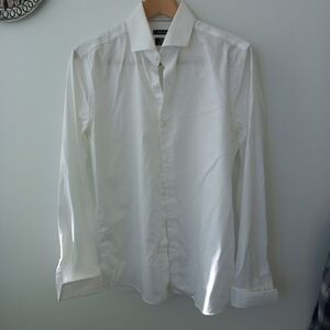 RW&CO Men's Classic White Button Down Shirt Size M US
